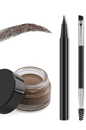 3-in-1 Brow Sculpting Kit: Pensil Alis, Pomade & Spoolie - Waterproof & Tahan Lama